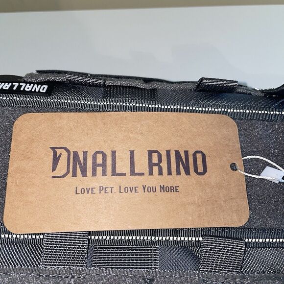 DNALLRINO Tactical Dog Harness Vest  Dogs, Adjustable Military Pet Grey M NEW - Picture 7 of 8